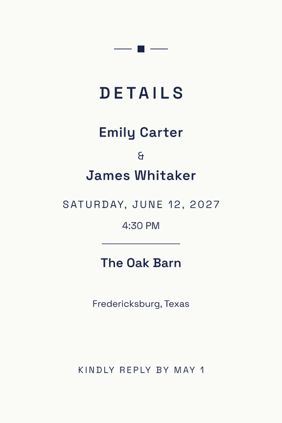 Sample details card — midnight-type theme, demo data