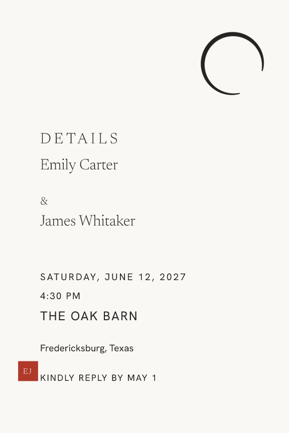 Sample details card — still-ink theme, demo data